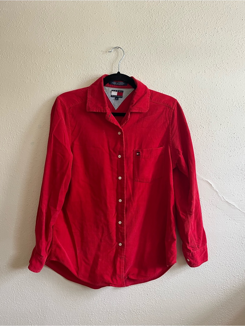 Tommy Hilfiger Bright Red Men's Button-Down Shirt
